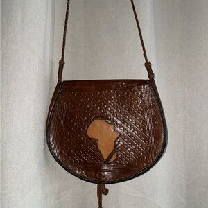 Brown Leather Crossbody Bag handmade